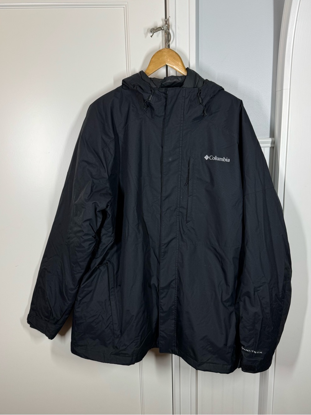 Columbia Interchange Jacket XXL Omni-Tech Waterproof Jacket Winter black